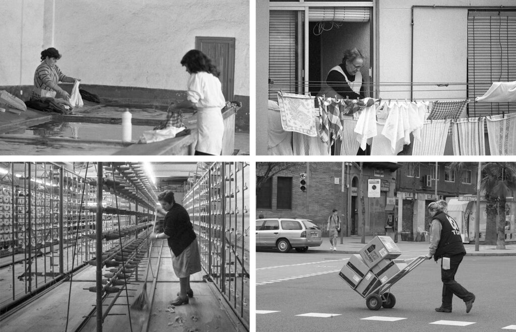 Diverses fotografies de dones treballadores