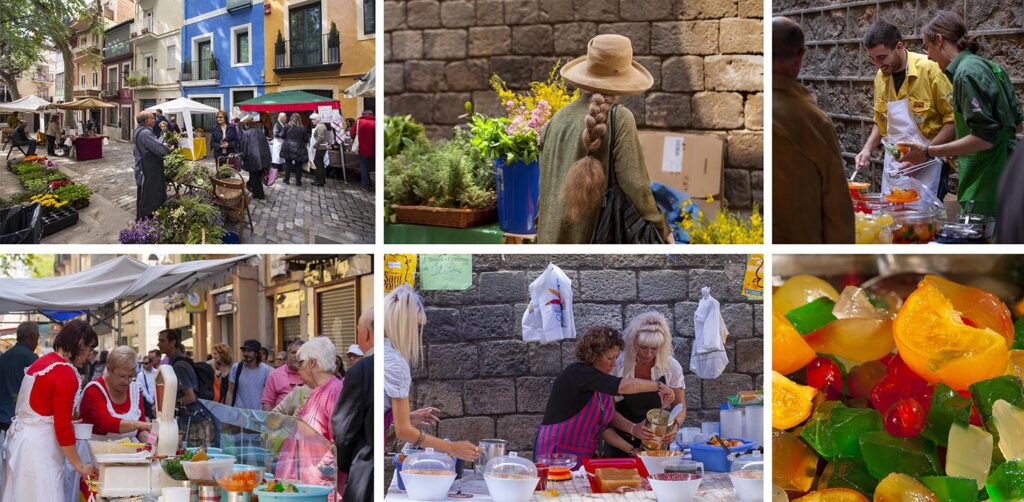 Diferentes imágenes de la Fira de Sant Ponç que se celebra en primavera, el 11 de marzo